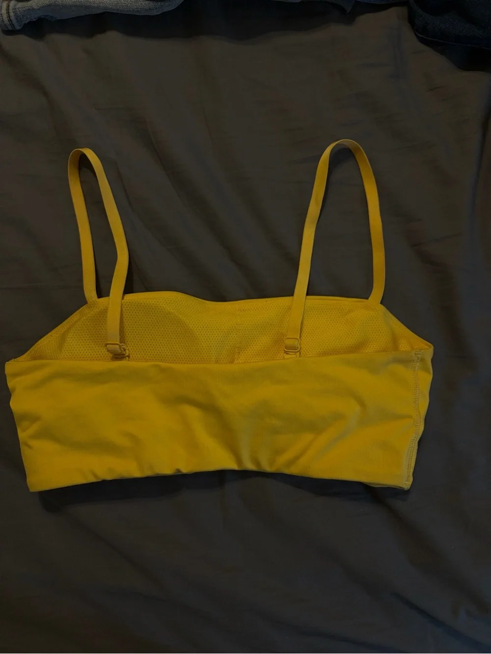 Nike Yellow Mesh Dri-FIT Sports Bra - Picture 2 of 3